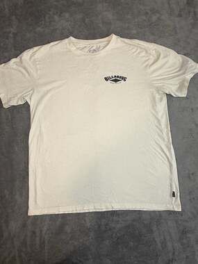Billabong Adventure Division Arch Logo Premium Organic Tee in Off White